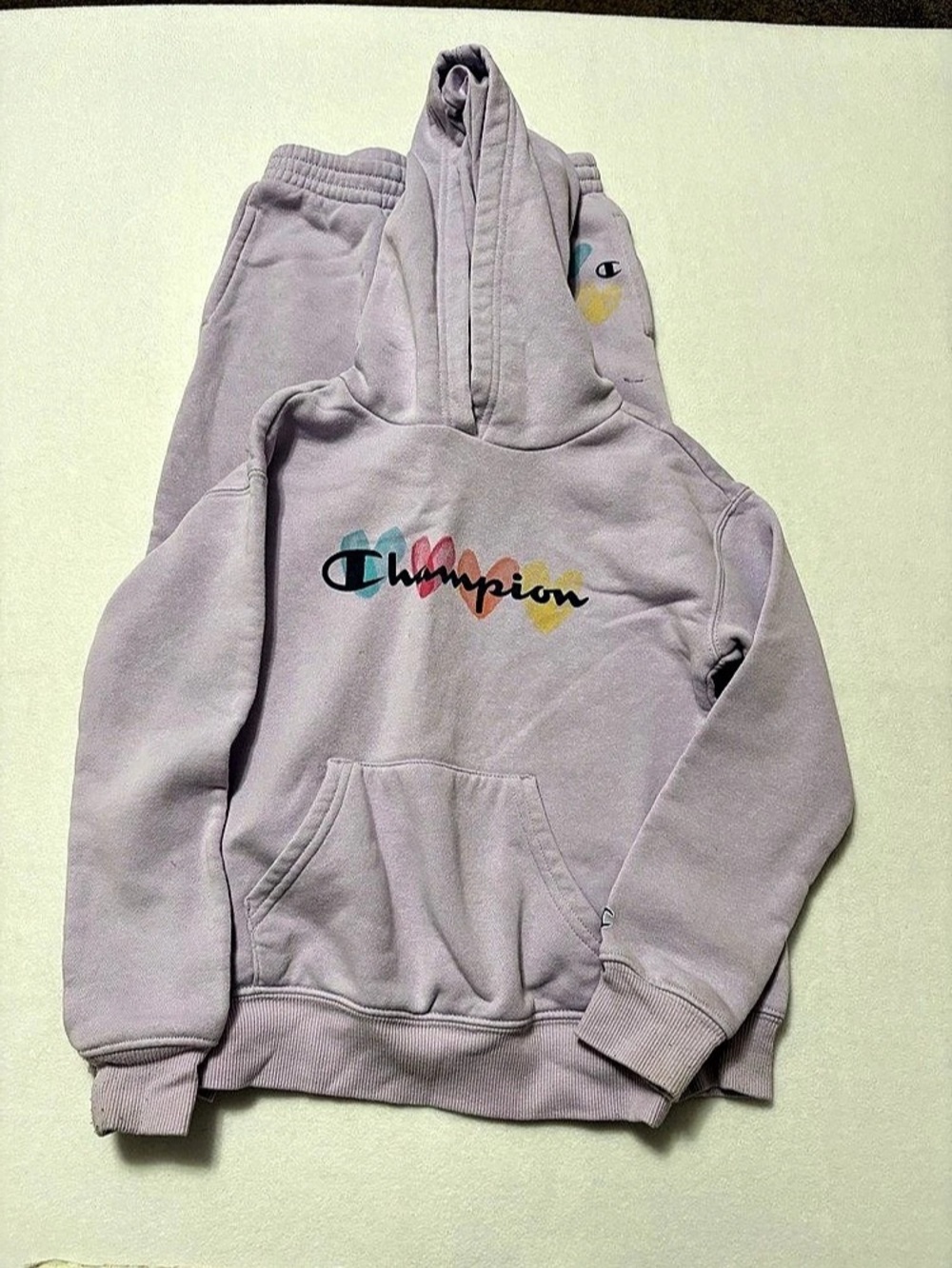 Champion Matching Sweatshirt & Jogger Set Girls Size 6
